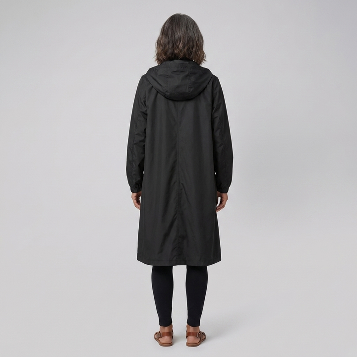 Willa raincoat black back