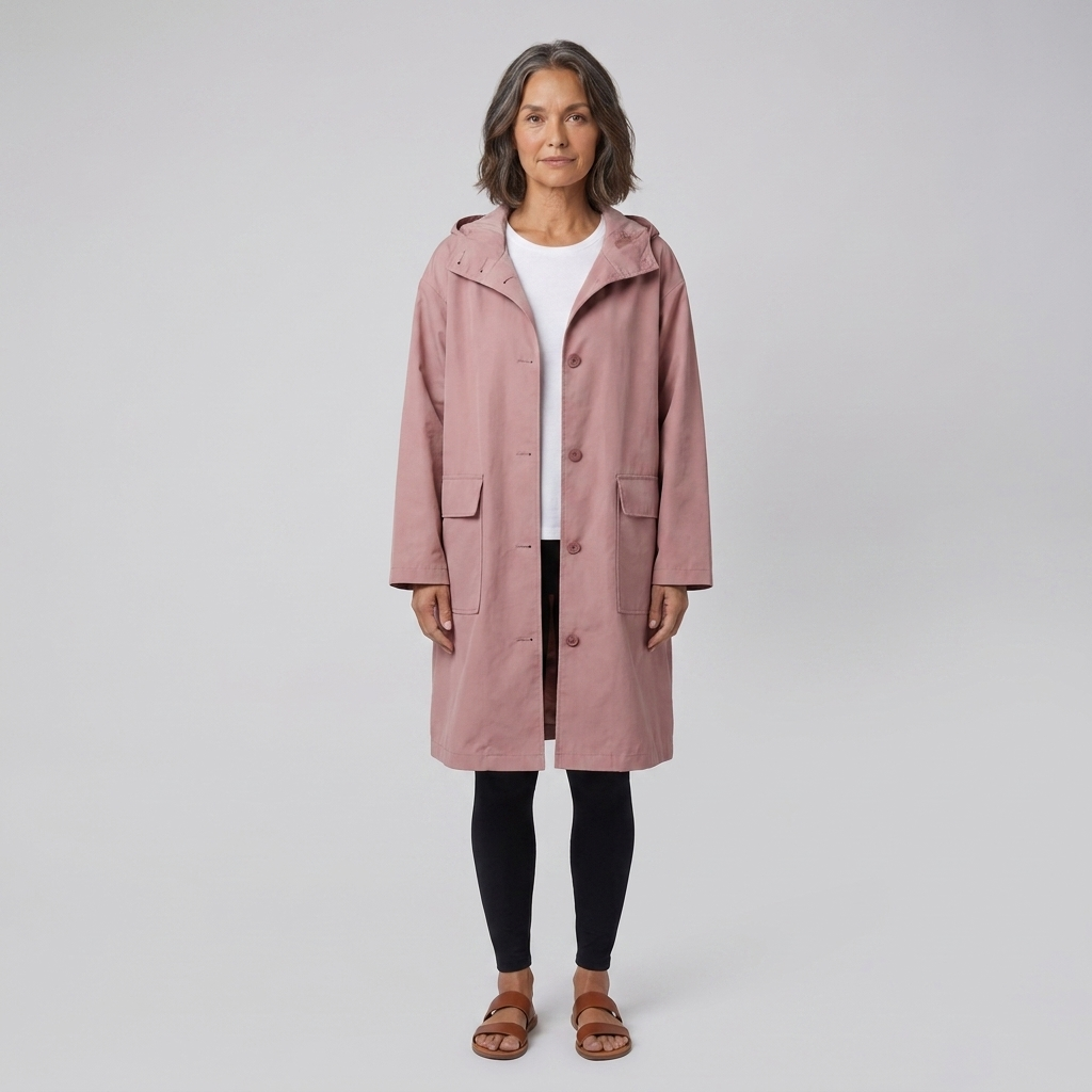 Willa raincoat pink front