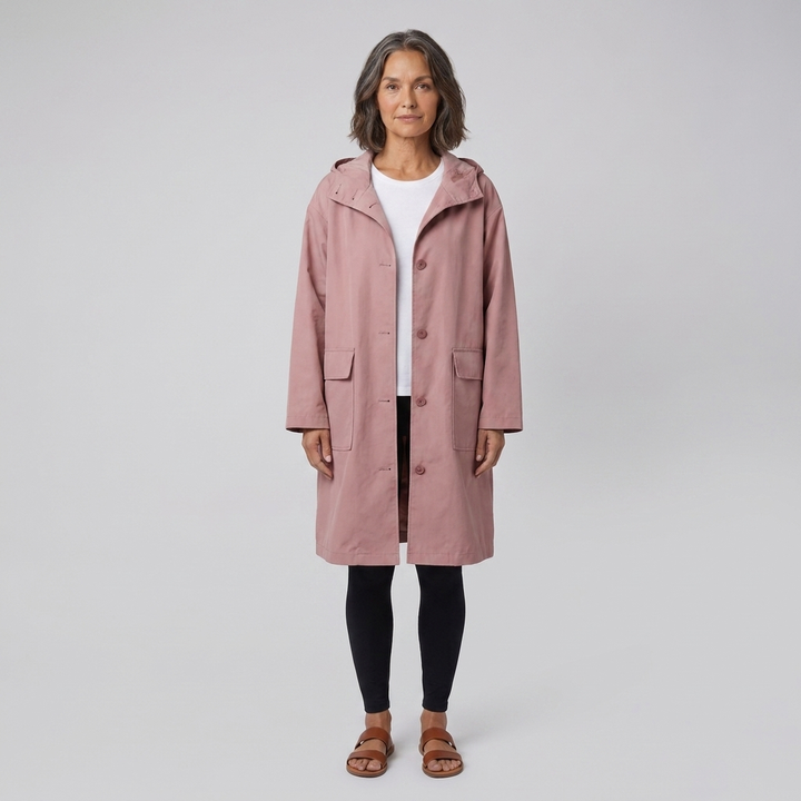 Willa raincoat pink front