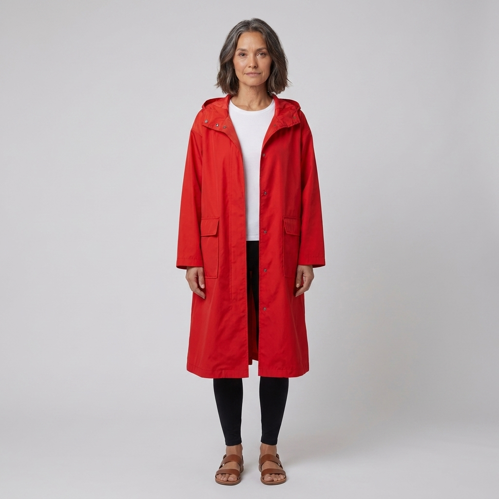 Willa raincoat red front