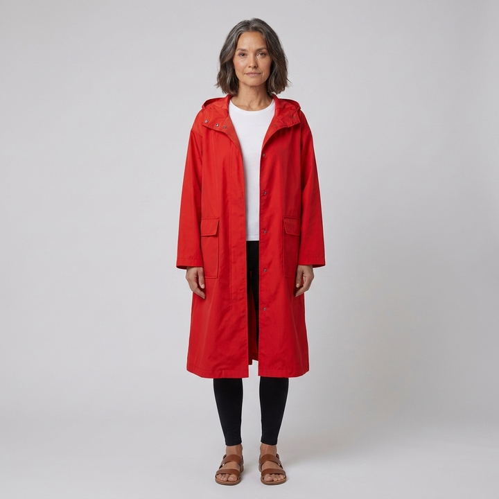 Willa raincoat red front