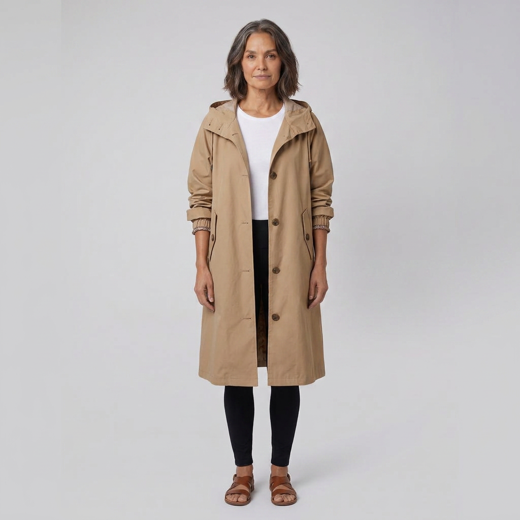 Willa raincoat khaki front