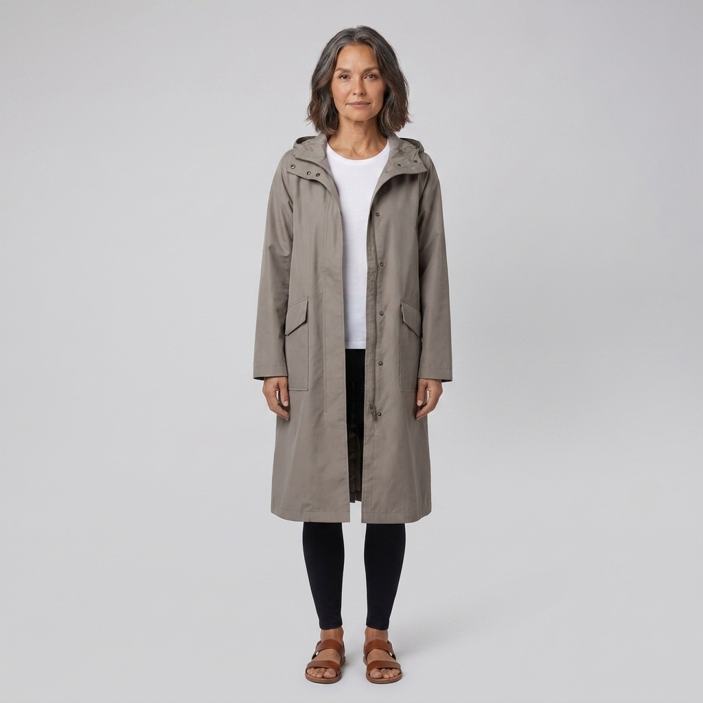 Willa raincoat gray front