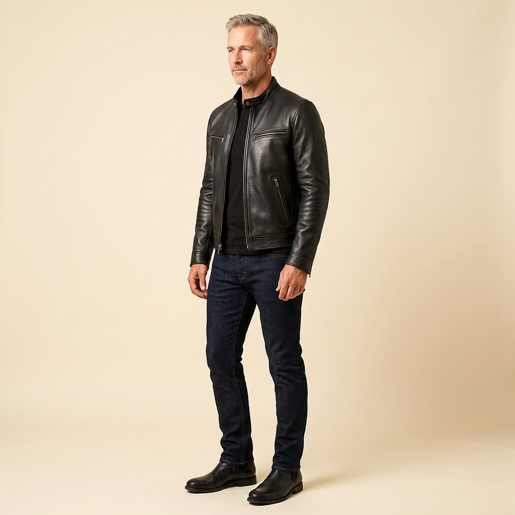 Maverick leather black side