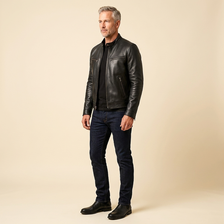 Maverick leather black side
