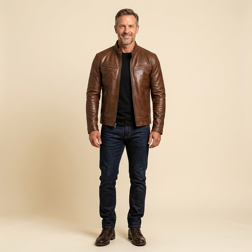 Maverick leather brown front