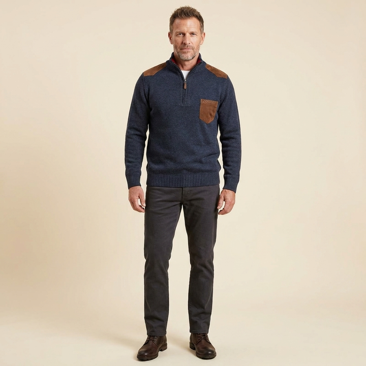 Haven sweater blue front