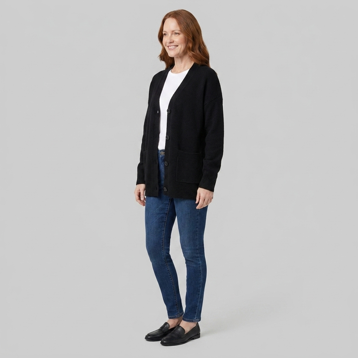 Sable cardigan black side