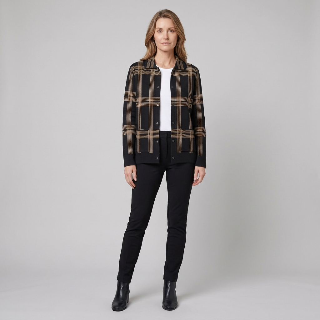 Fina cardigan black front