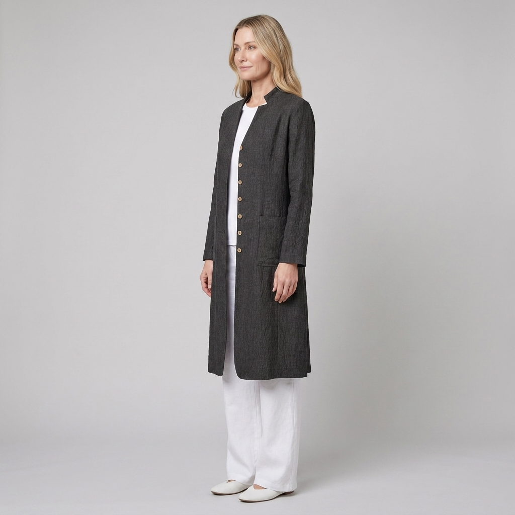Jovia linen jacket side