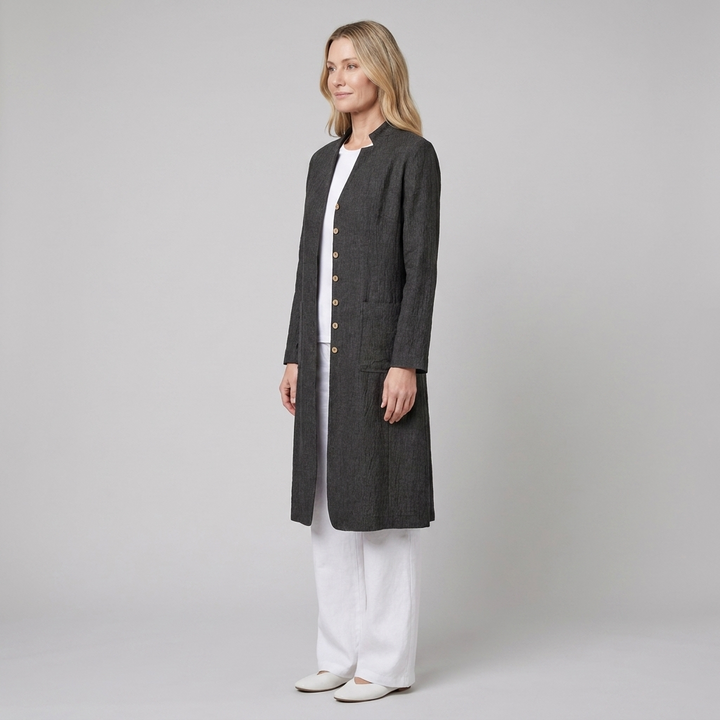 Jovia linen jacket side