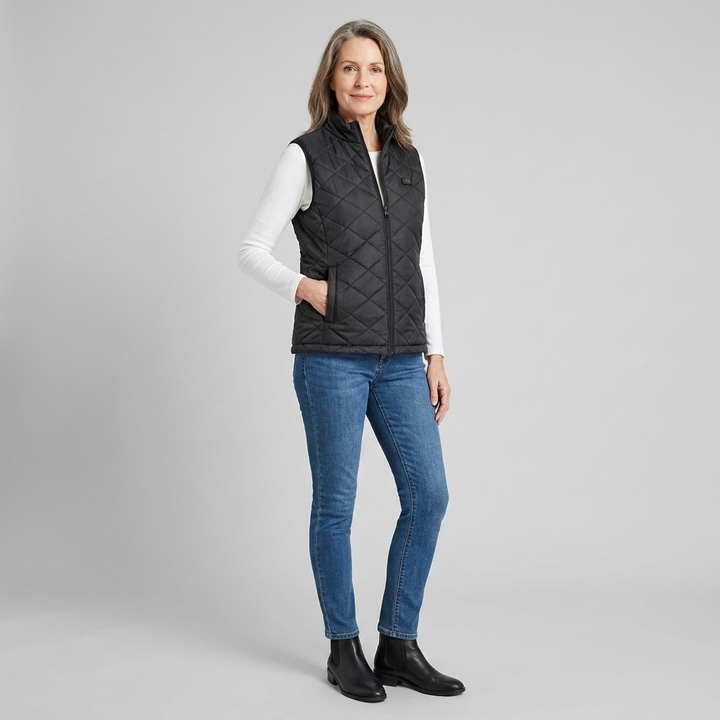 Wynna vest black pose
