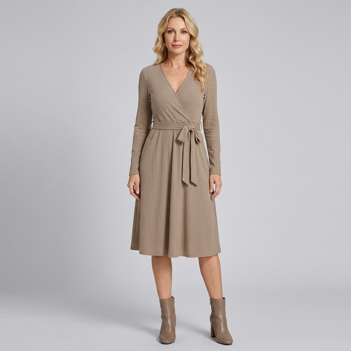 Wynne dress khaki front