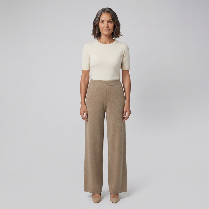Cleo pants khaki front