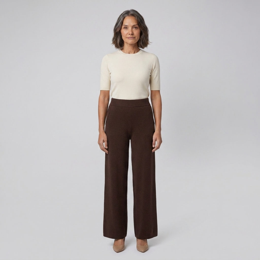 Cleo pants dark brown front