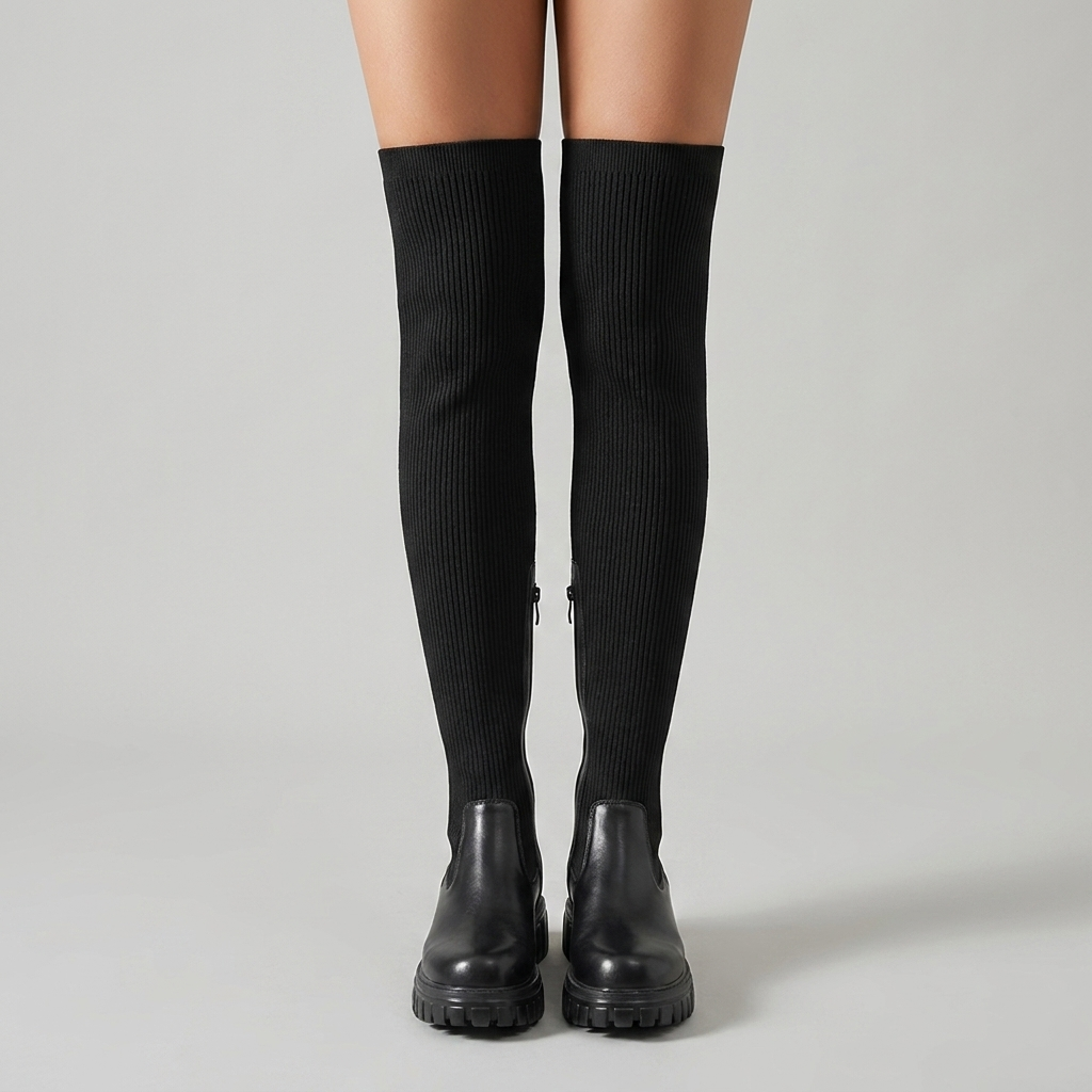 Evelyn boots black front