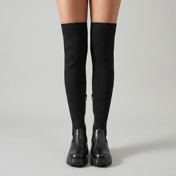 Evelyn boots black front