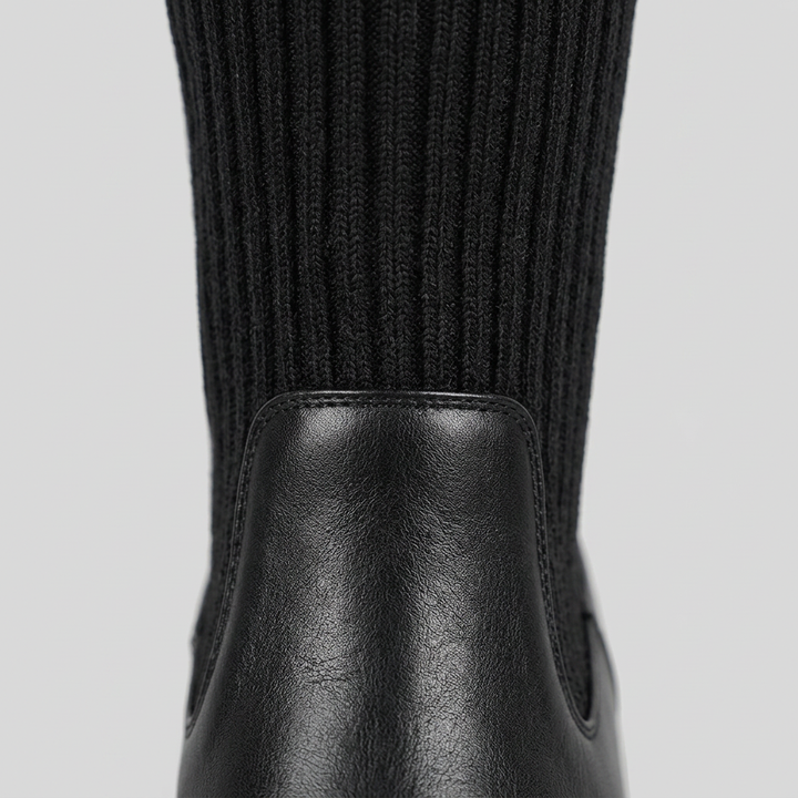 Evelyn boots knit detail