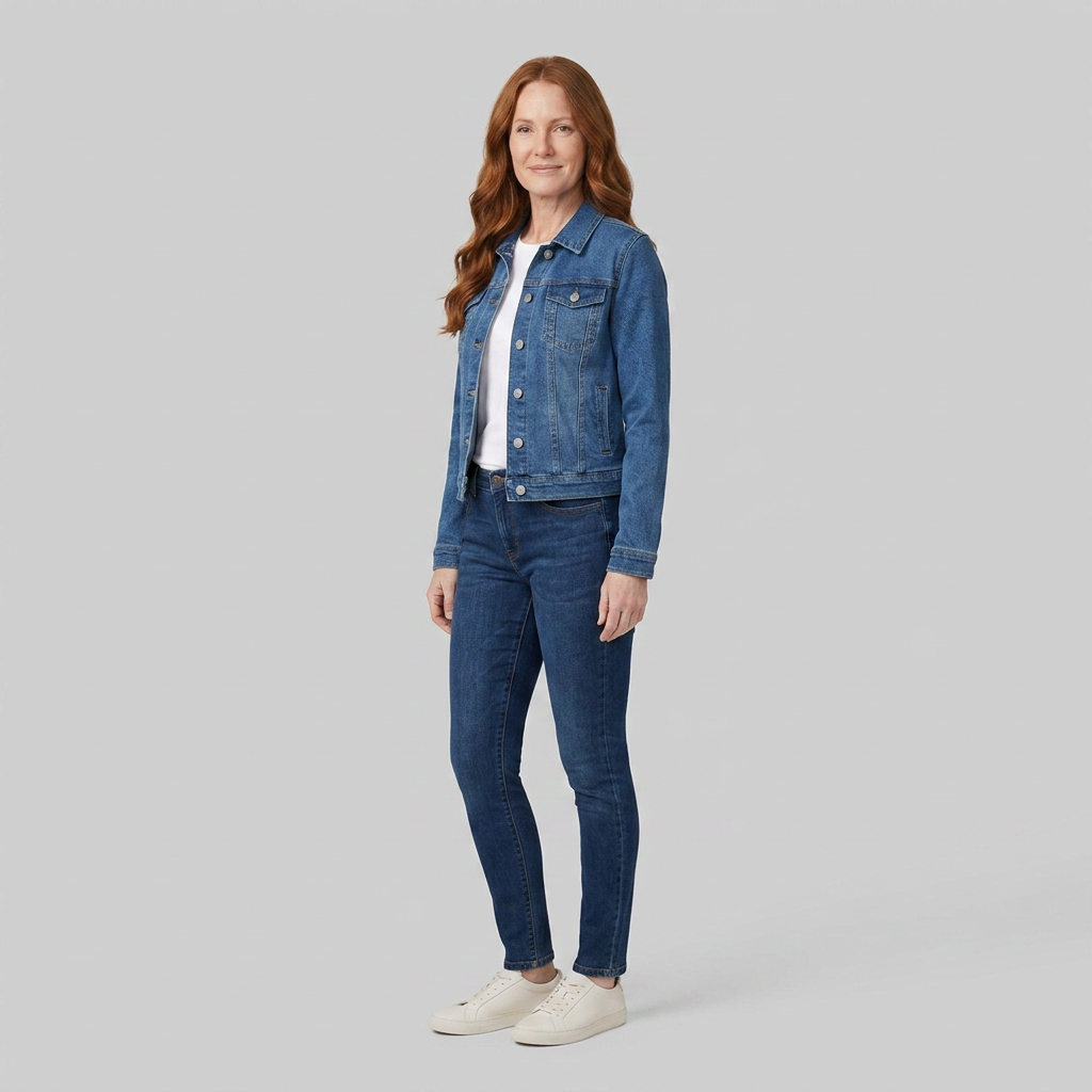 Gina denim jacket blue side