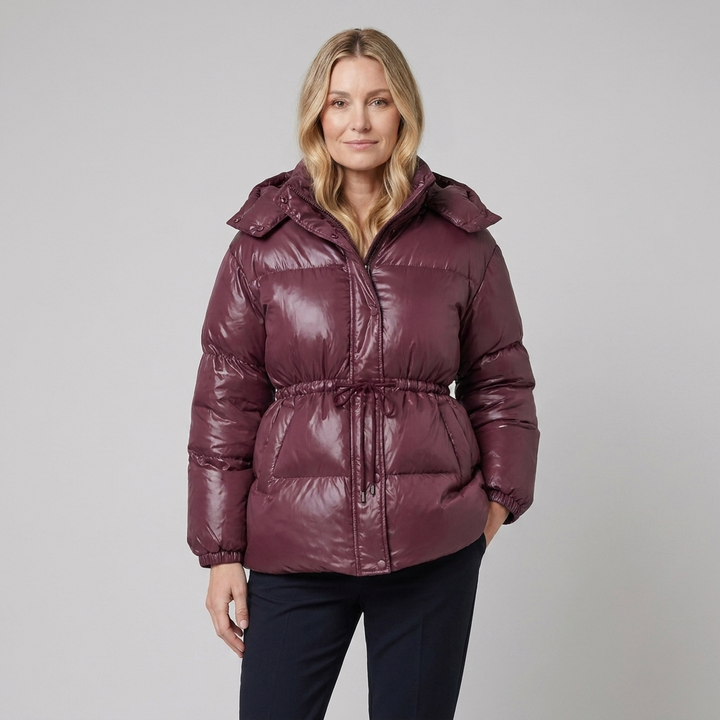 Chloe puffer dark red front