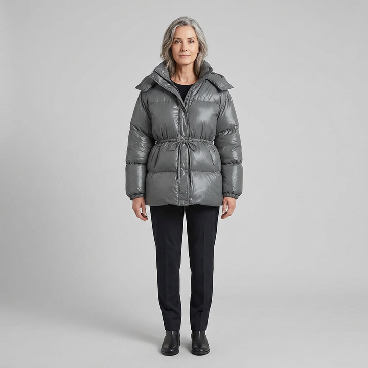 Chloe puffer dark gray front
