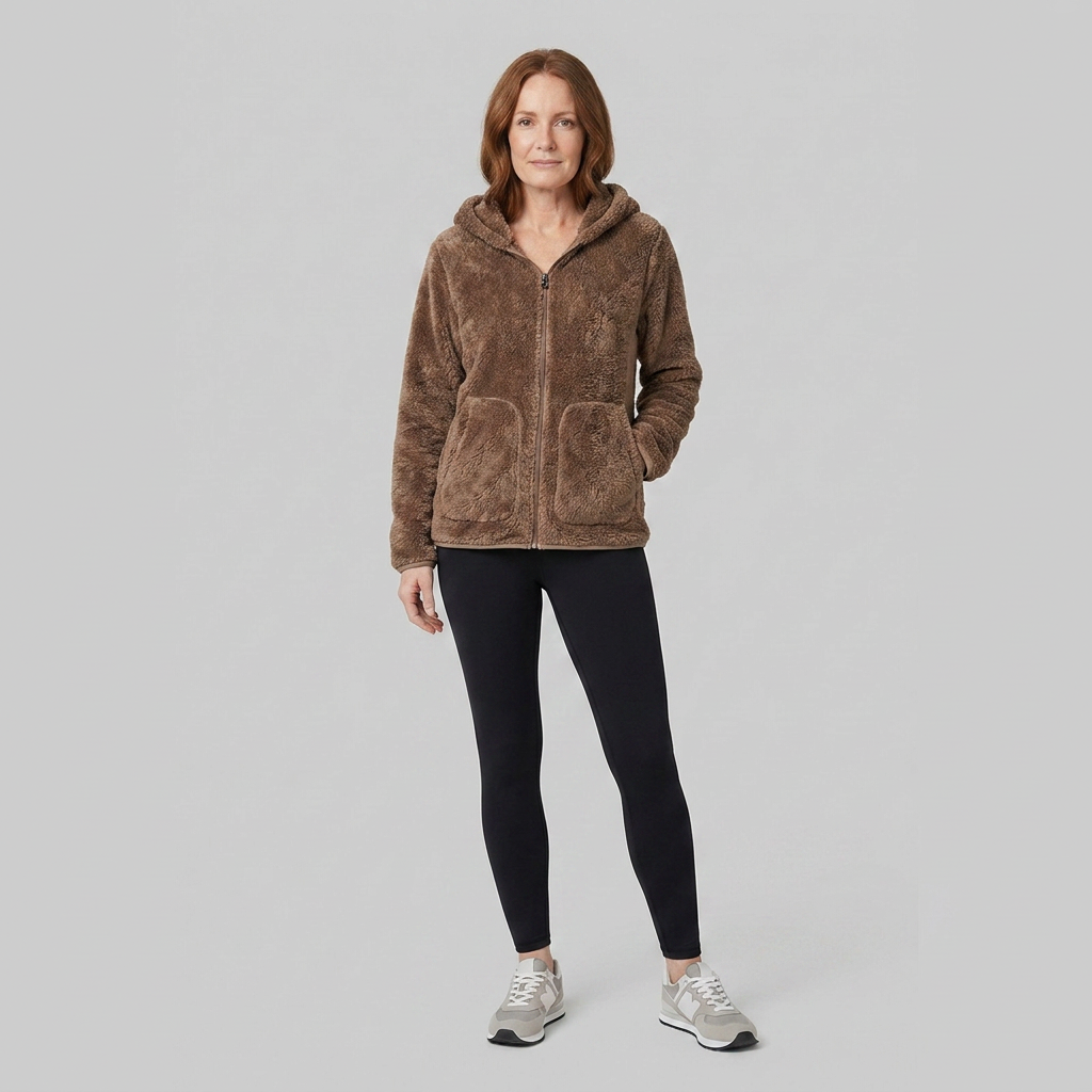 Aspen fleece brown front