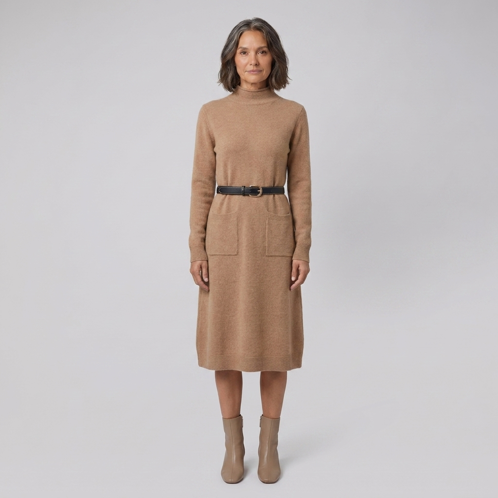 Winter Luxe Midi camel front