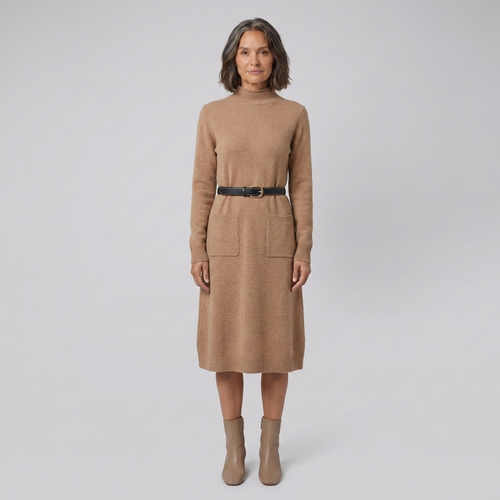 Winter Luxe Midi camel front