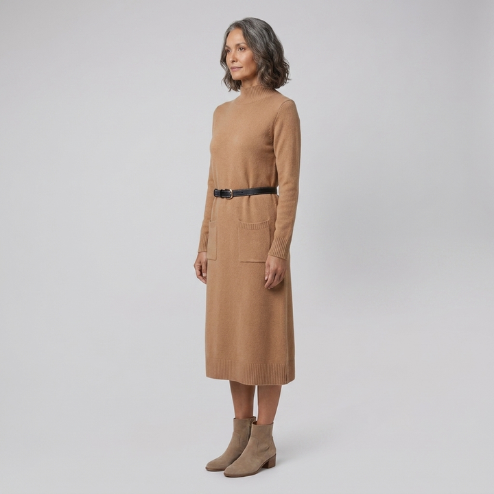 Winter Luxe Midi camel side