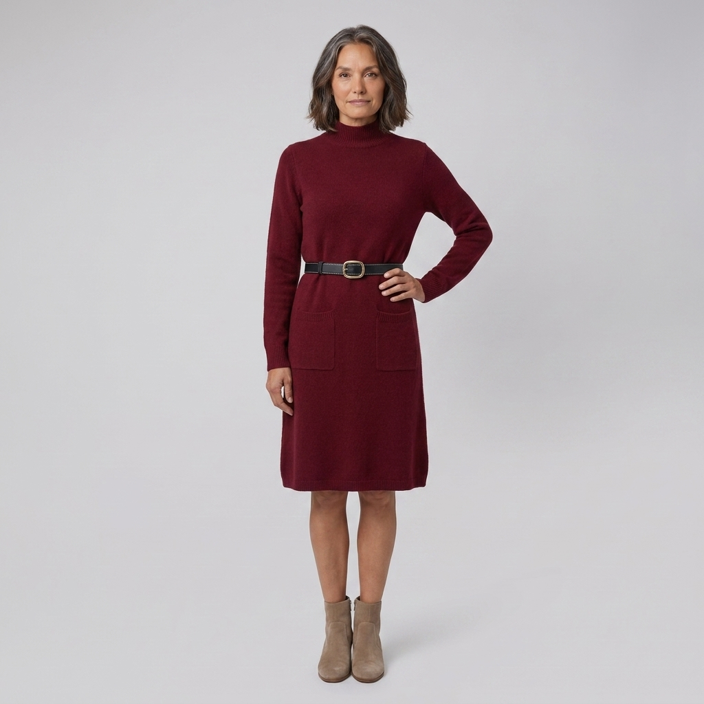 Winter Luxe Midi maroon front