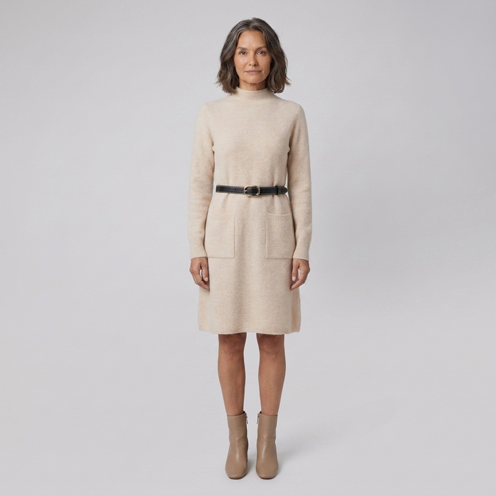 Winter Luxe Midi khaki front