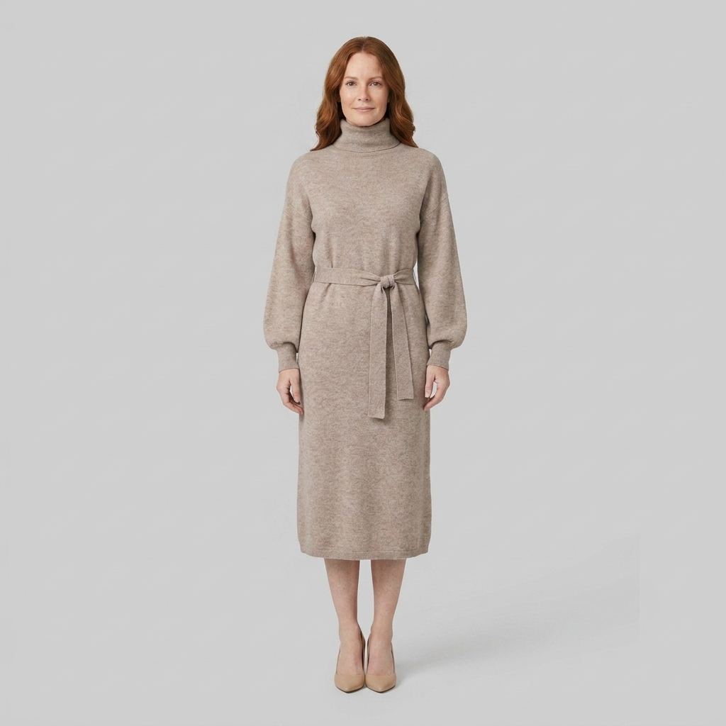 Isabella dress camel front