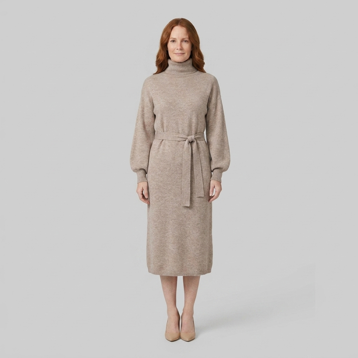 Isabella dress camel front