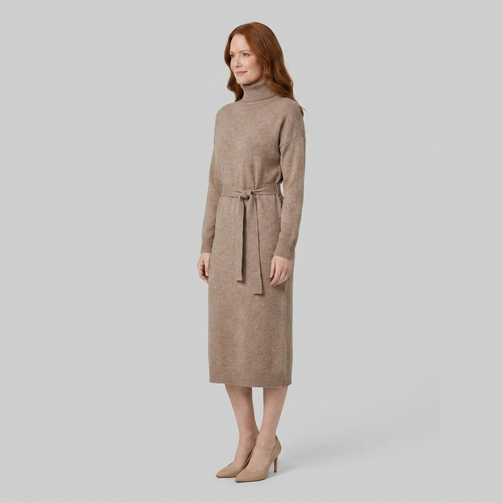 Isabella dress camel side