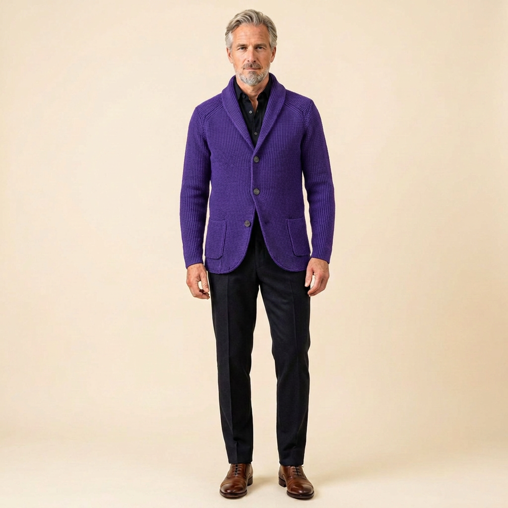 Cardigan violet