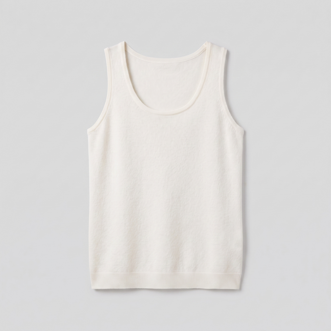 Ivanna Quinn cashmere tank product flat lay