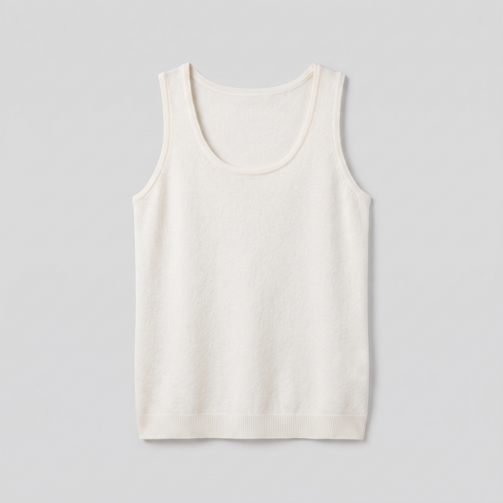 Ivanna Quinn cashmere tank product flat lay