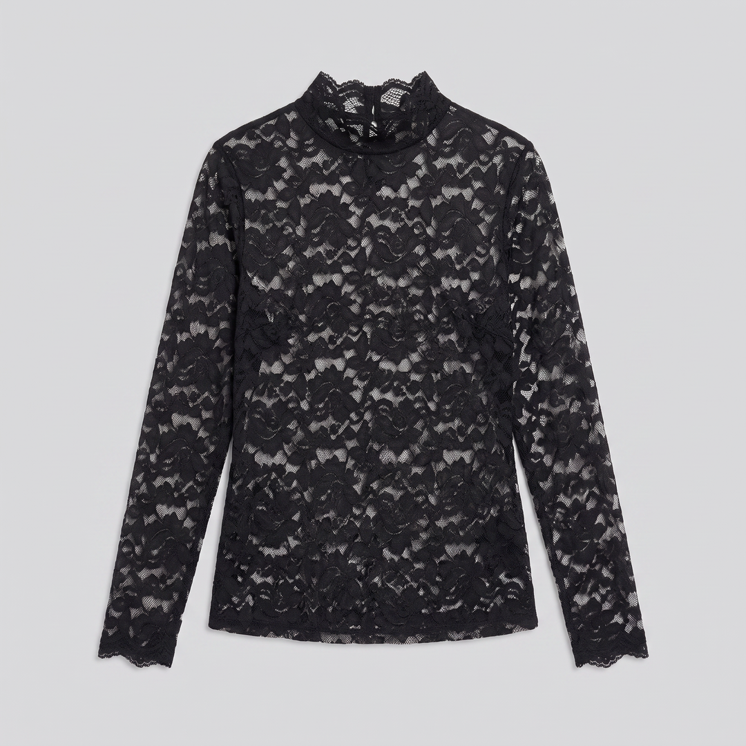 Isabelle floral lace blouse product flat lay