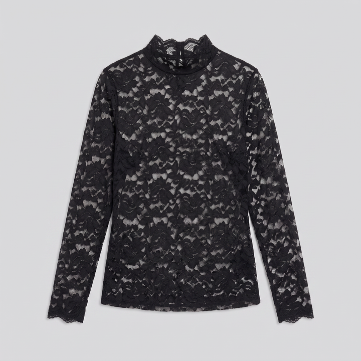 Isabelle floral lace blouse product flat lay