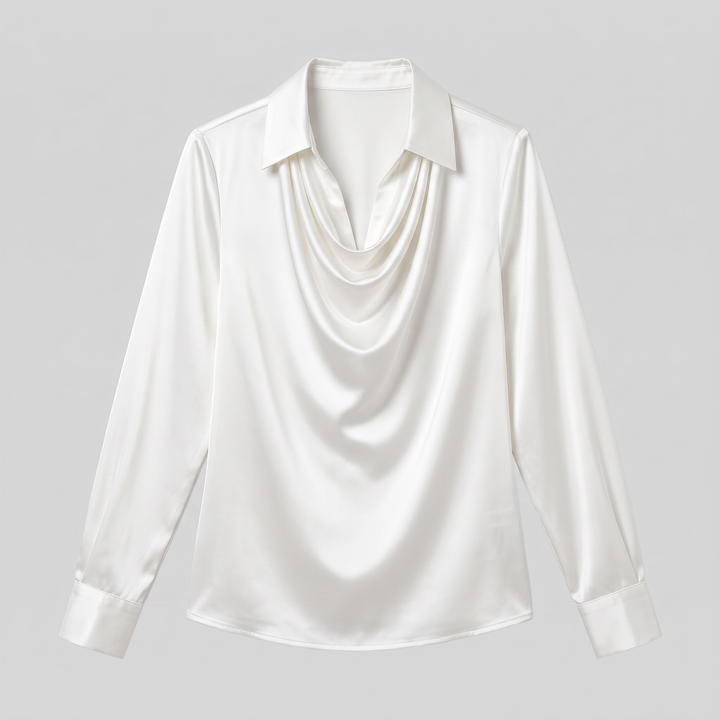 Delphine draped blouse product flat lay