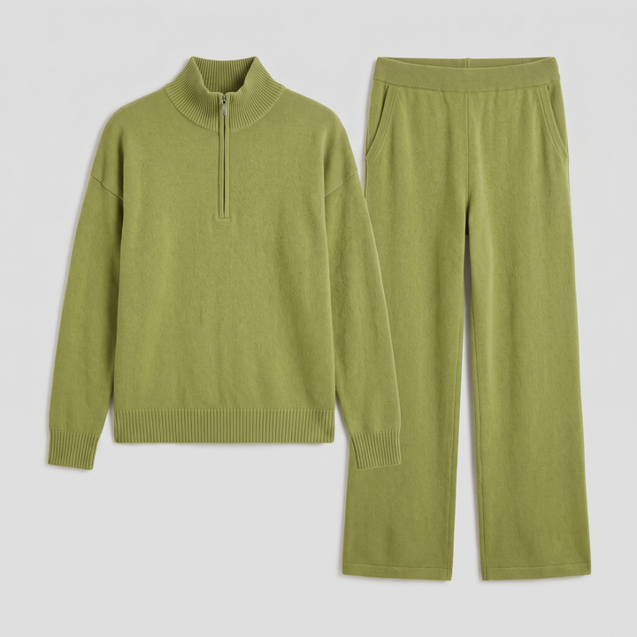 Chelsea cashmere ensemble product flat lay