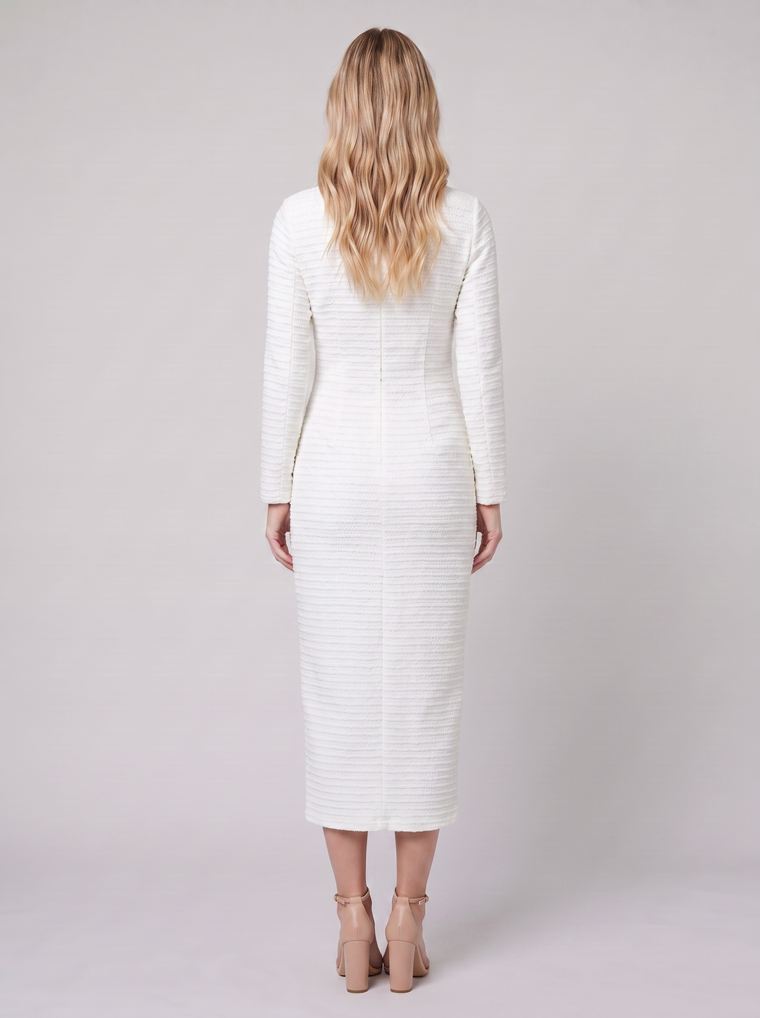 Luna tweed dress back view