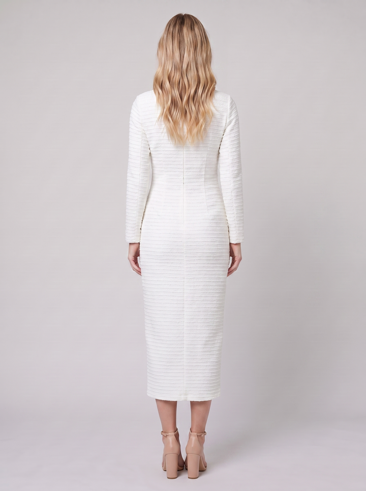 Luna tweed dress back view