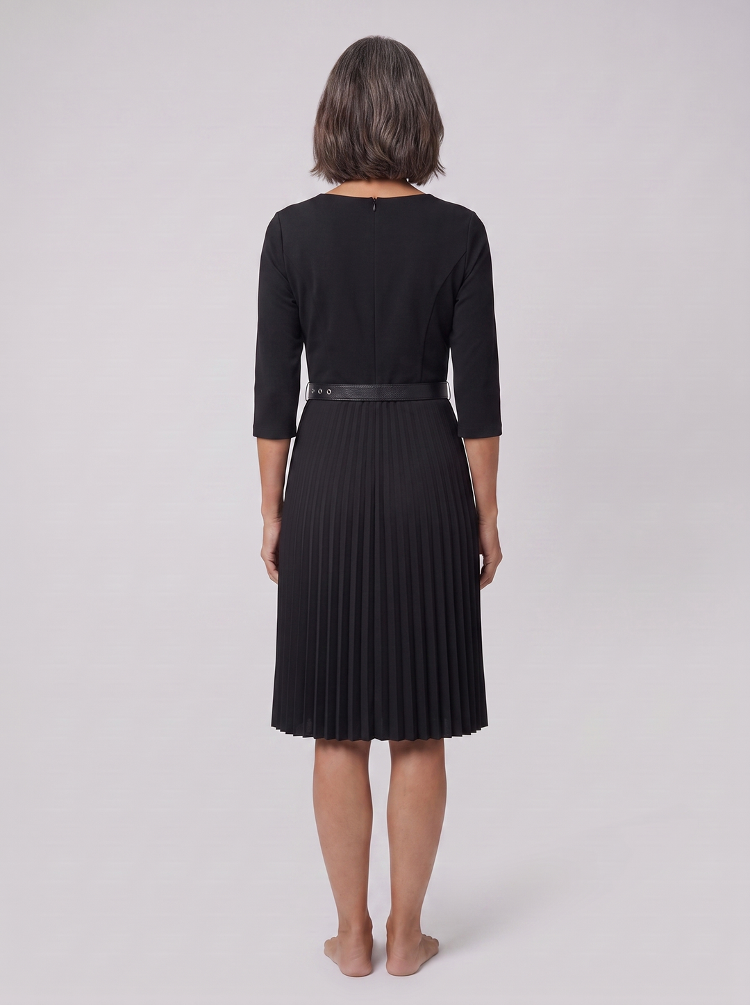Isla belted dress back view