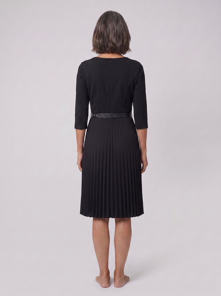 Isla belted dress back view