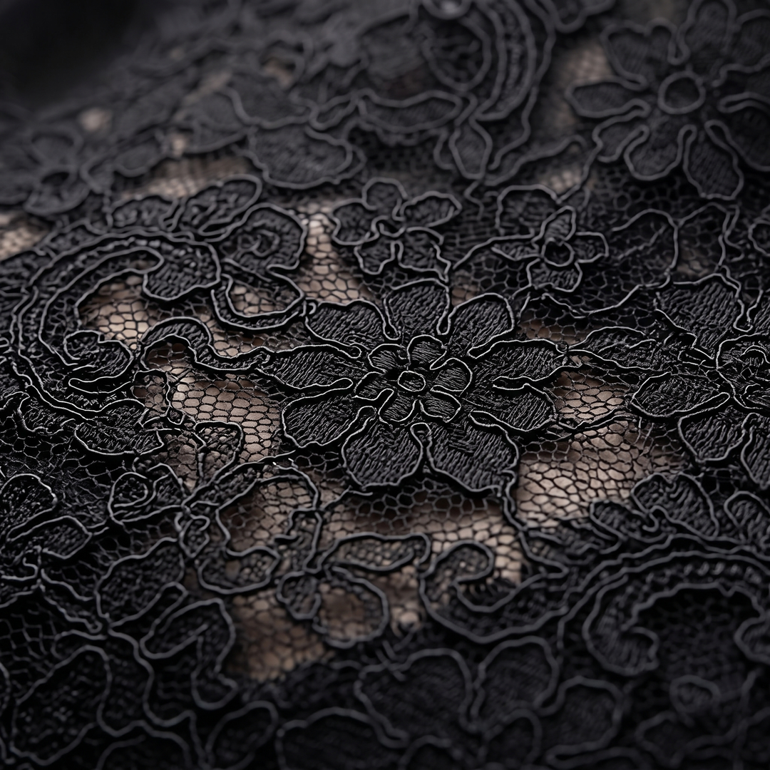 Floral lace fabric detail