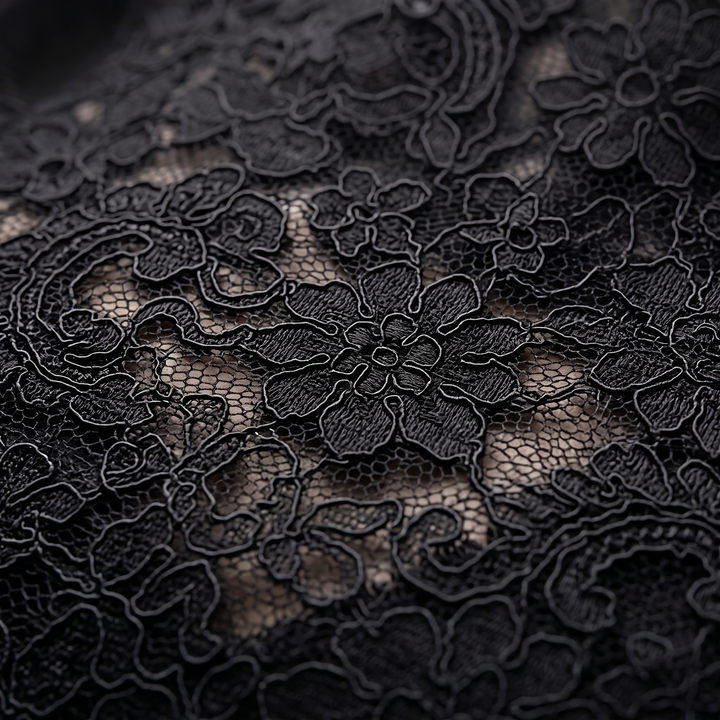 Floral lace fabric detail