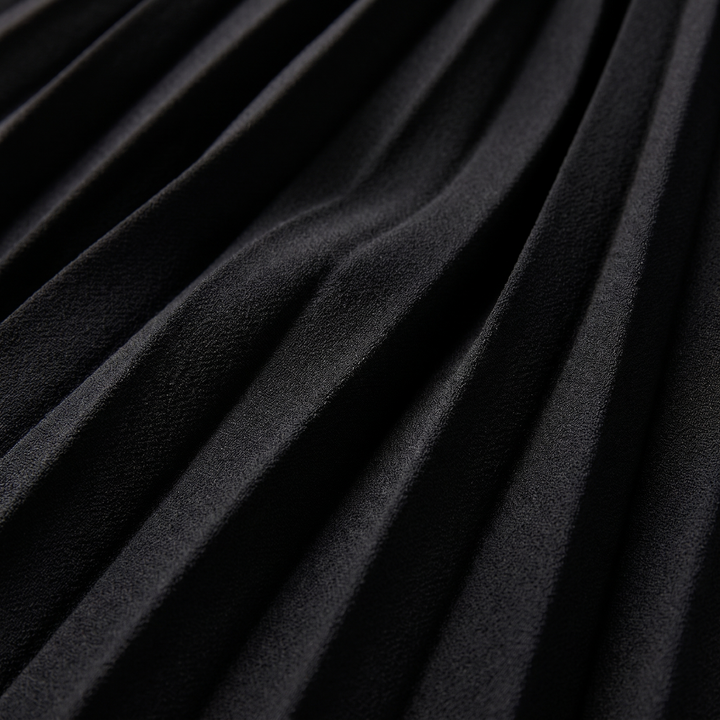 Pleated crepe fabric detail