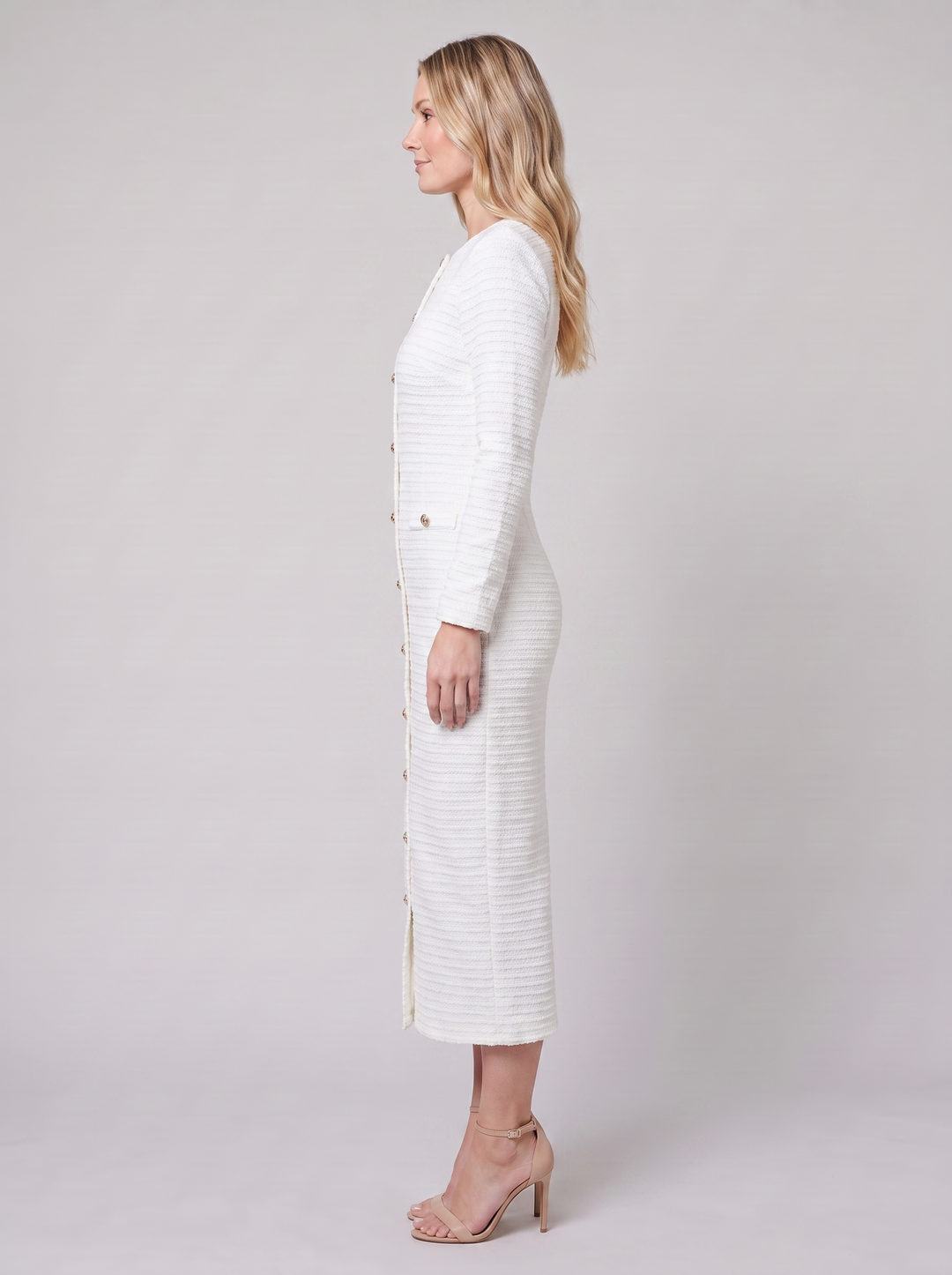 Luna tweed dress side view