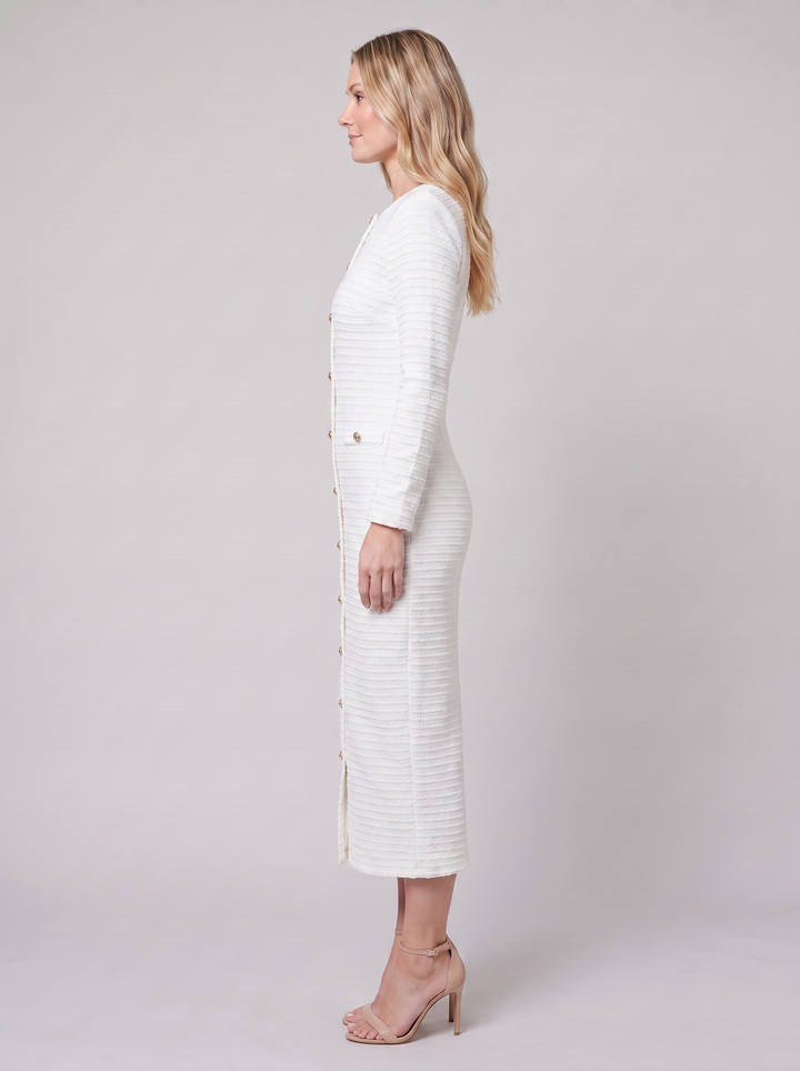 Luna tweed dress side view